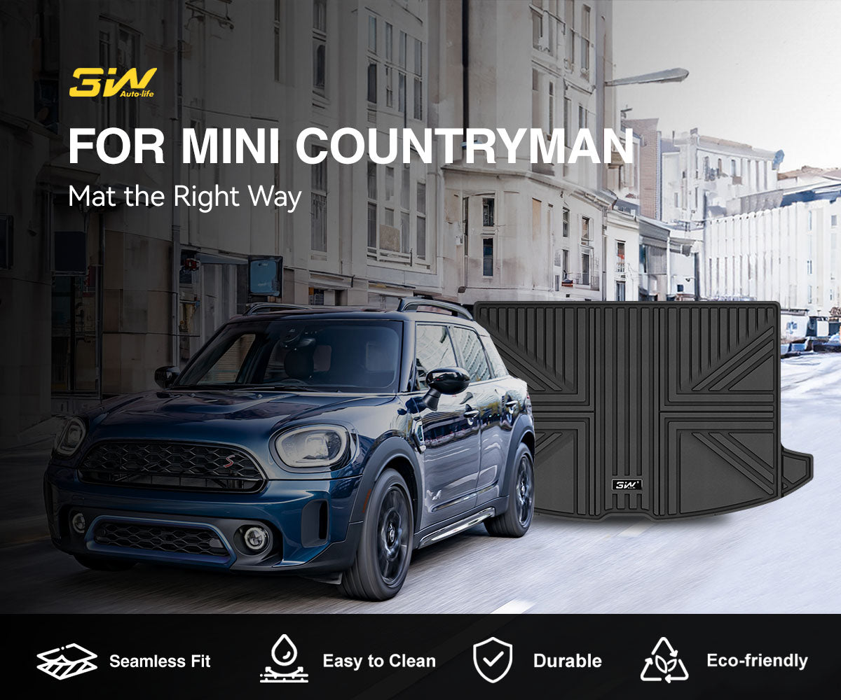 3W MINI Countryman F60 2017-2023 TPE All Weather Custom Boot Auto mat Waterdichte anti-slip gemakkelijk schoon te maken boot liner accessoires 3W MINI Countryman F60 2017-2023 TPE All Weather Custom Boot Auto mat Waterdichte anti-slip gemakkelijk schoon te maken boot liner accessoires