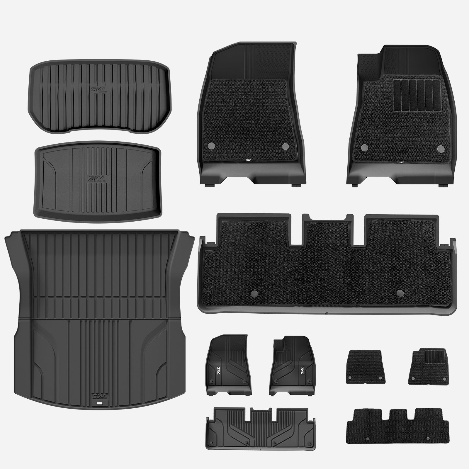 3W Custom Car Floor Mats All Weather Boot Liners, Storage Liner and Double Layer Carpeted Floor Liners for 2024 New Model 3 Highland RHD  3w   