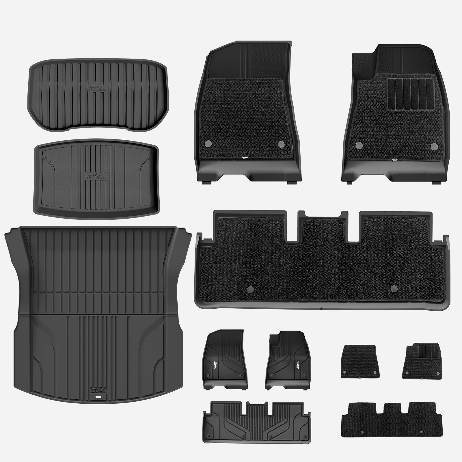 3W Car Floor Mats for 2024 New Model 3 Highland RHD, All Weather TPE A