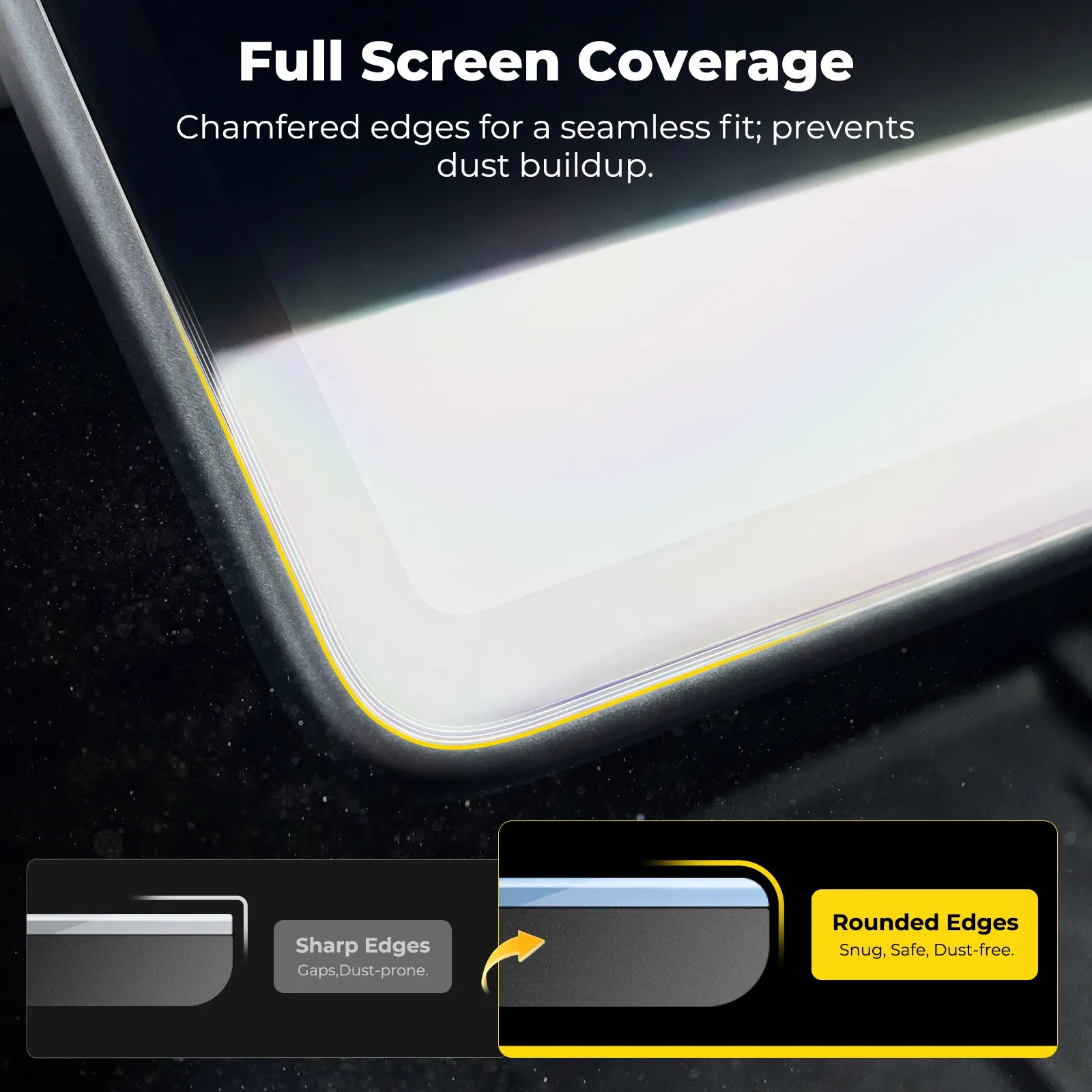 Tempered Glass Screen Protector for Tesla Model Y Juniper and Model 3 Highland (2pcs) 3Wliners UK