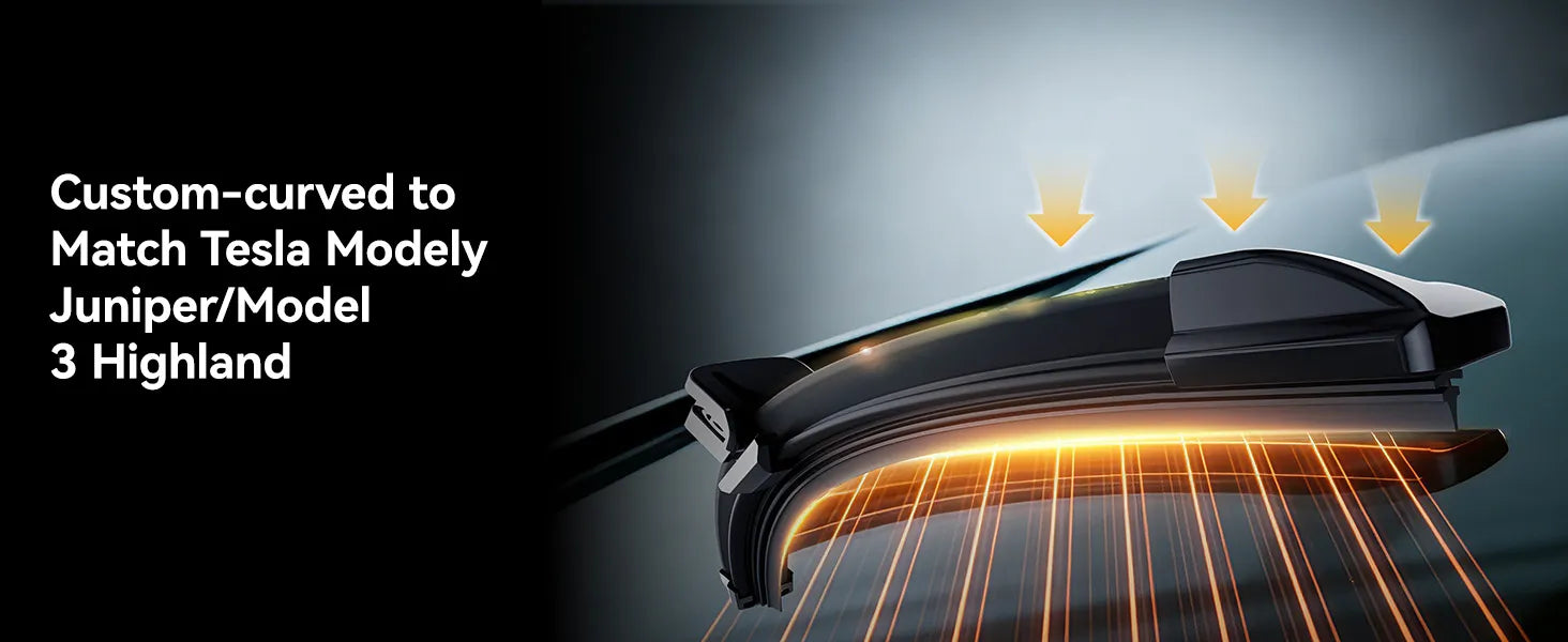 3W Silent Wiper Blade For Tesla Model Y Juniper/ Model 3 Highland 3Wliners UK Car Accessories