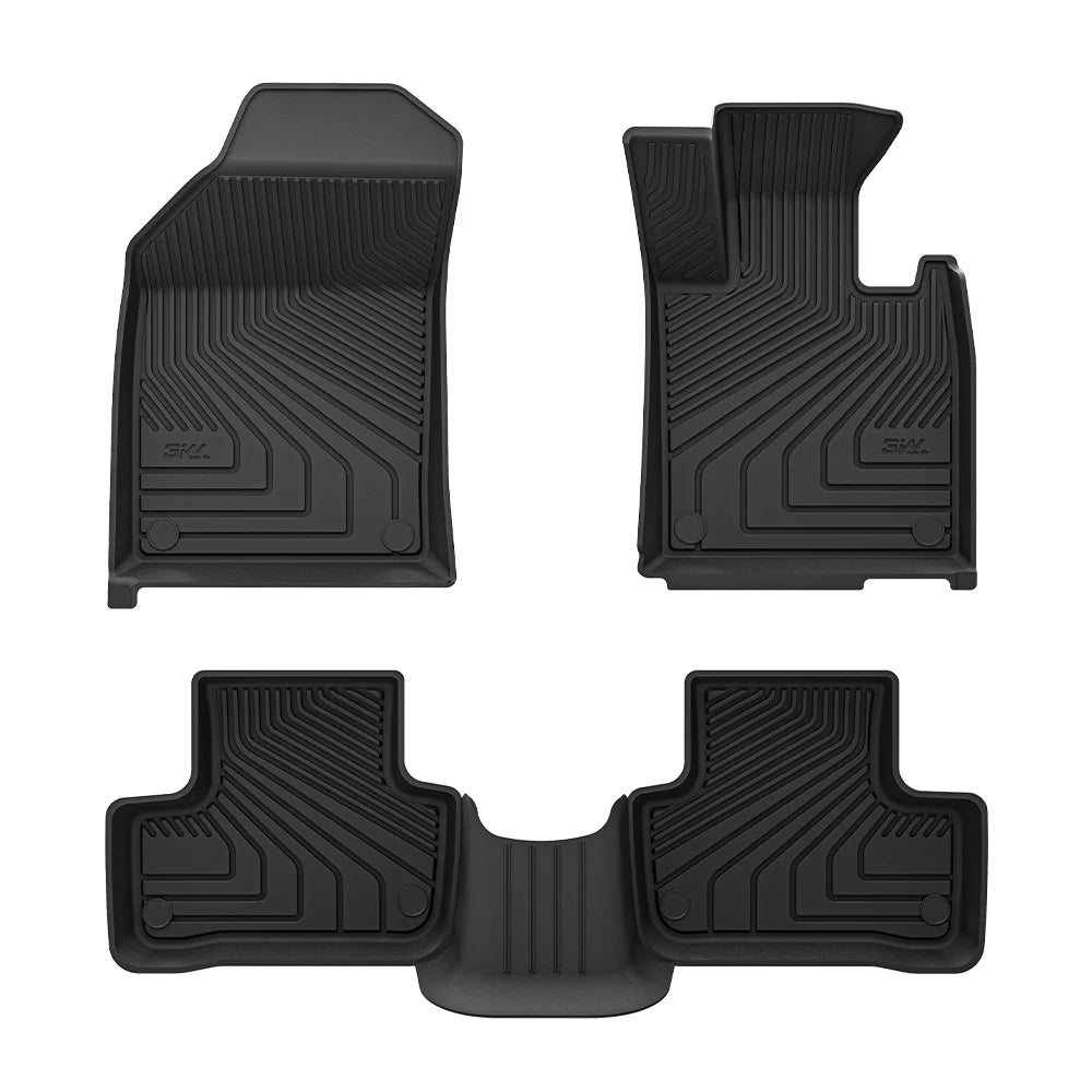 3W Custom All Weather Car Mats for Volvo XC60 2019-2026 RHD 3w Mild Hybrid 1st&2nd Row Mats