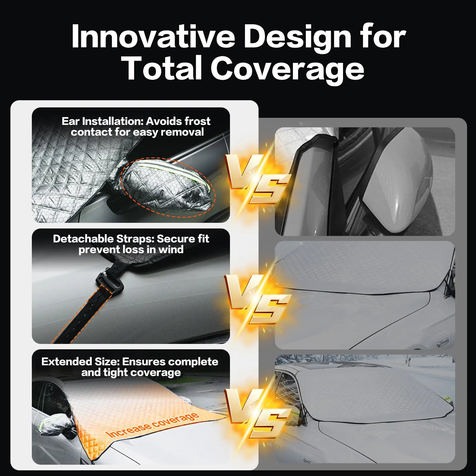 Graphene Thermal Windshield Cover for Ice & Snow - Universal Fit 3Wliners UK