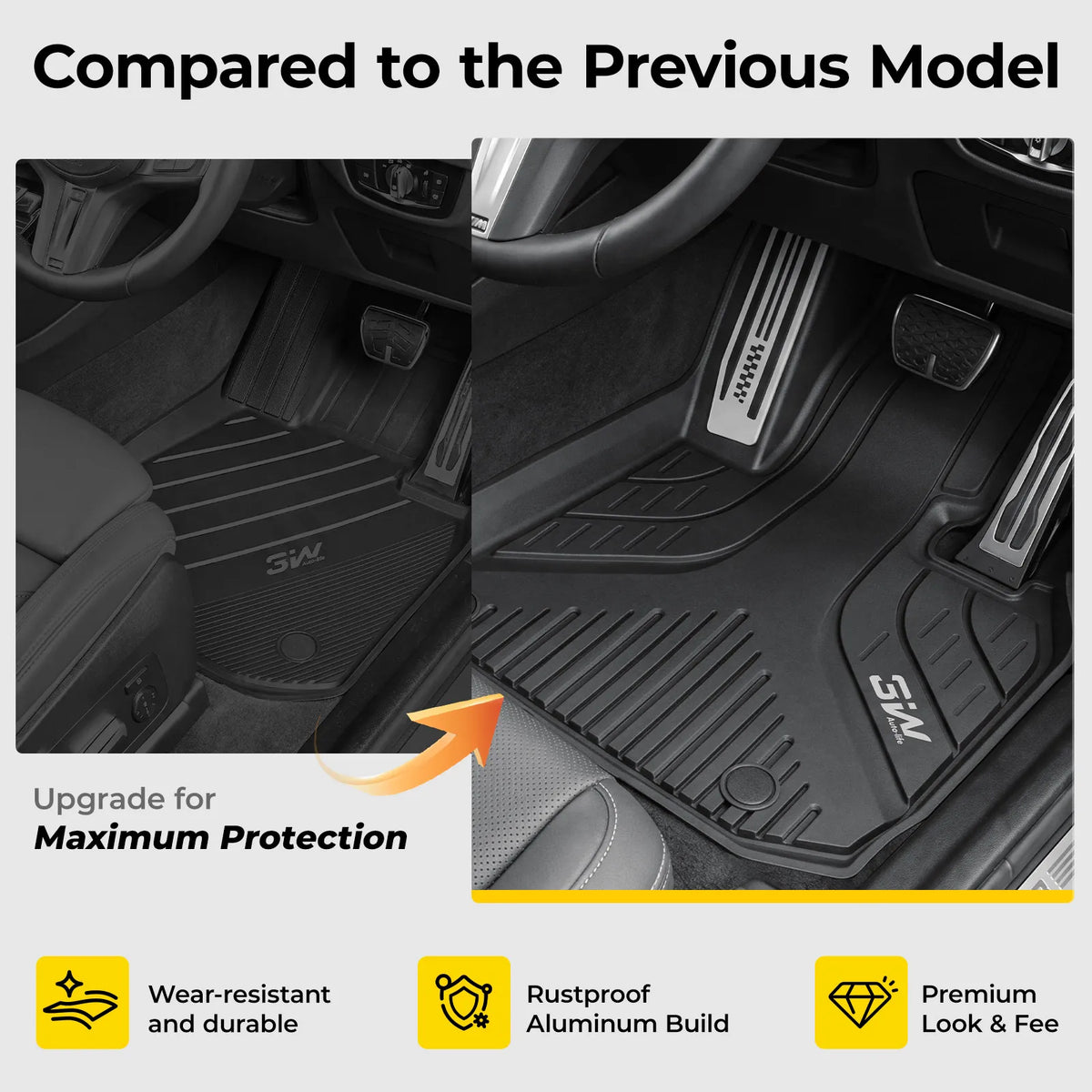 3W Custom All Weather Car Mats for BMW X3 G45 2025-2026 3Wliners UK
