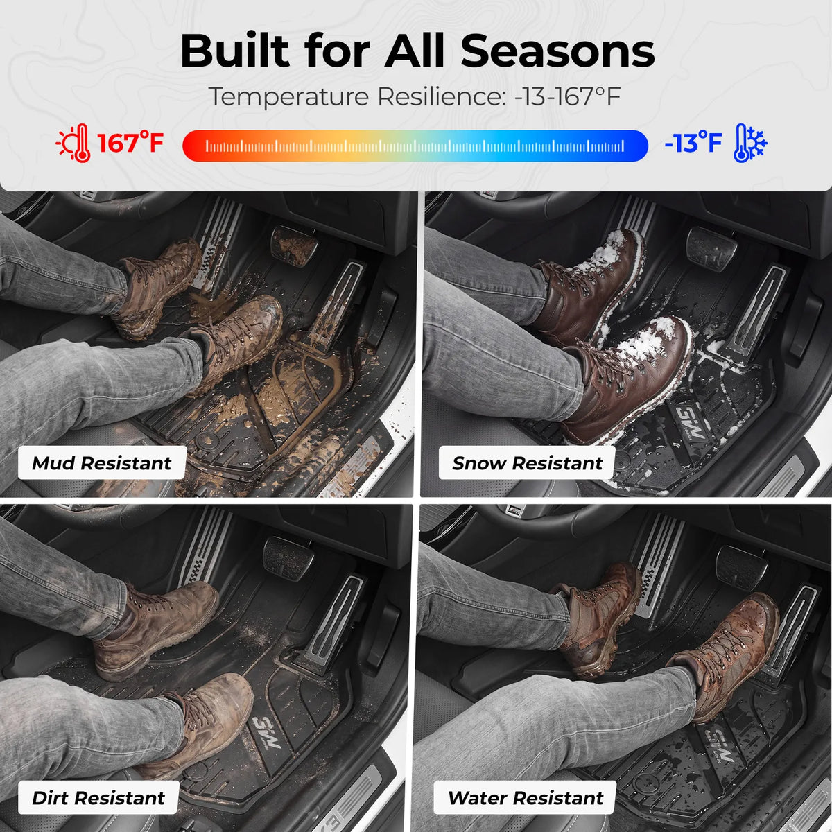 3W Custom All Weather Car Mats for BMW X3 G45 2025-2026 3Wliners UK