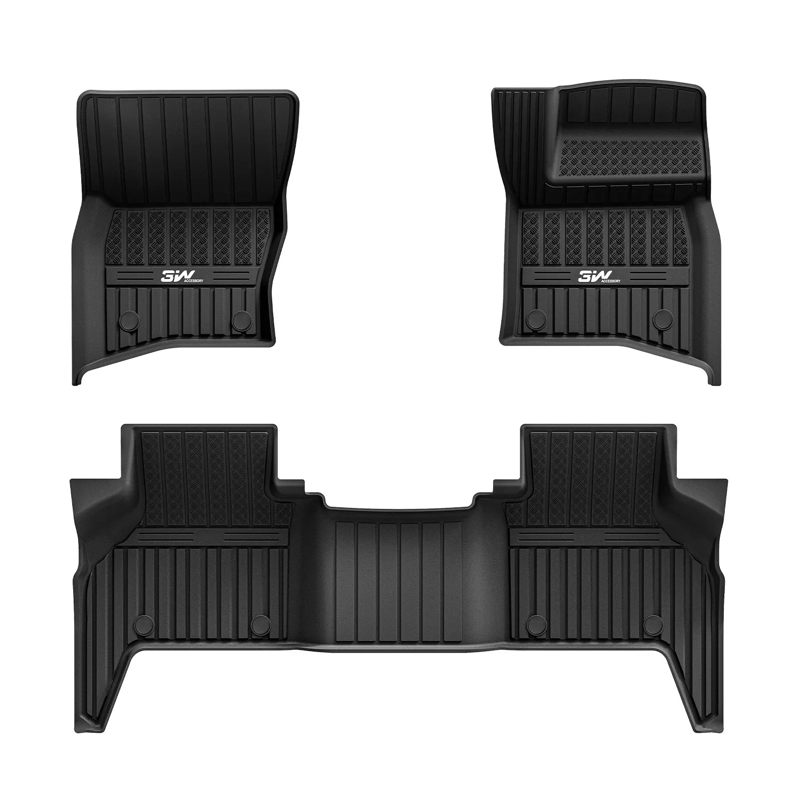 3W Car Floor Mats for Land Rover Defender 110 7-Seater 2020-2025 RHD 3Wliners 1st&2nd Row Mats