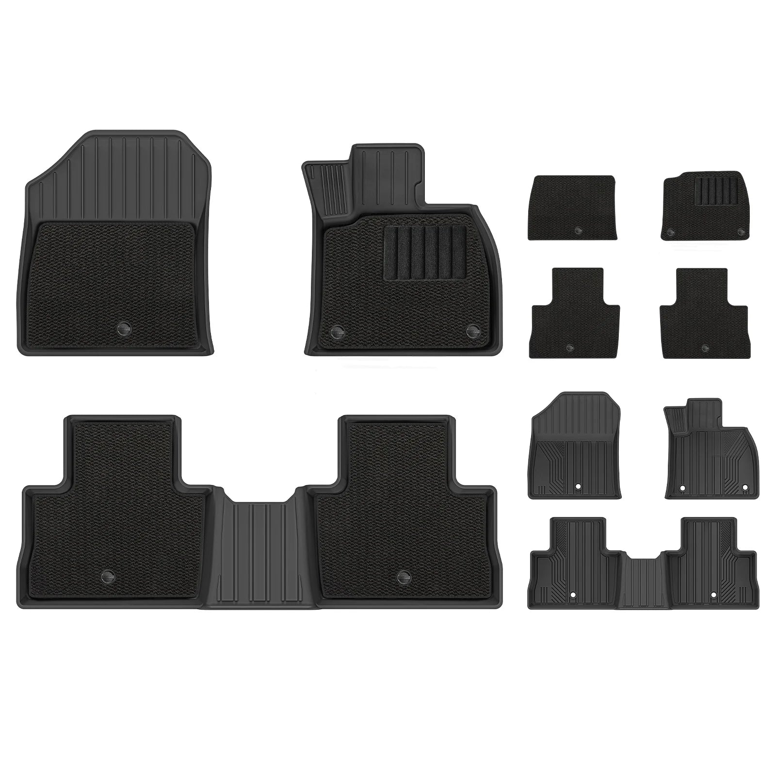 3W Custom All Weather Car Mats for Toyota RAV4 XA50 2019-2025 RHD 3Wliners 1st&2nd Row Mats+Carpets