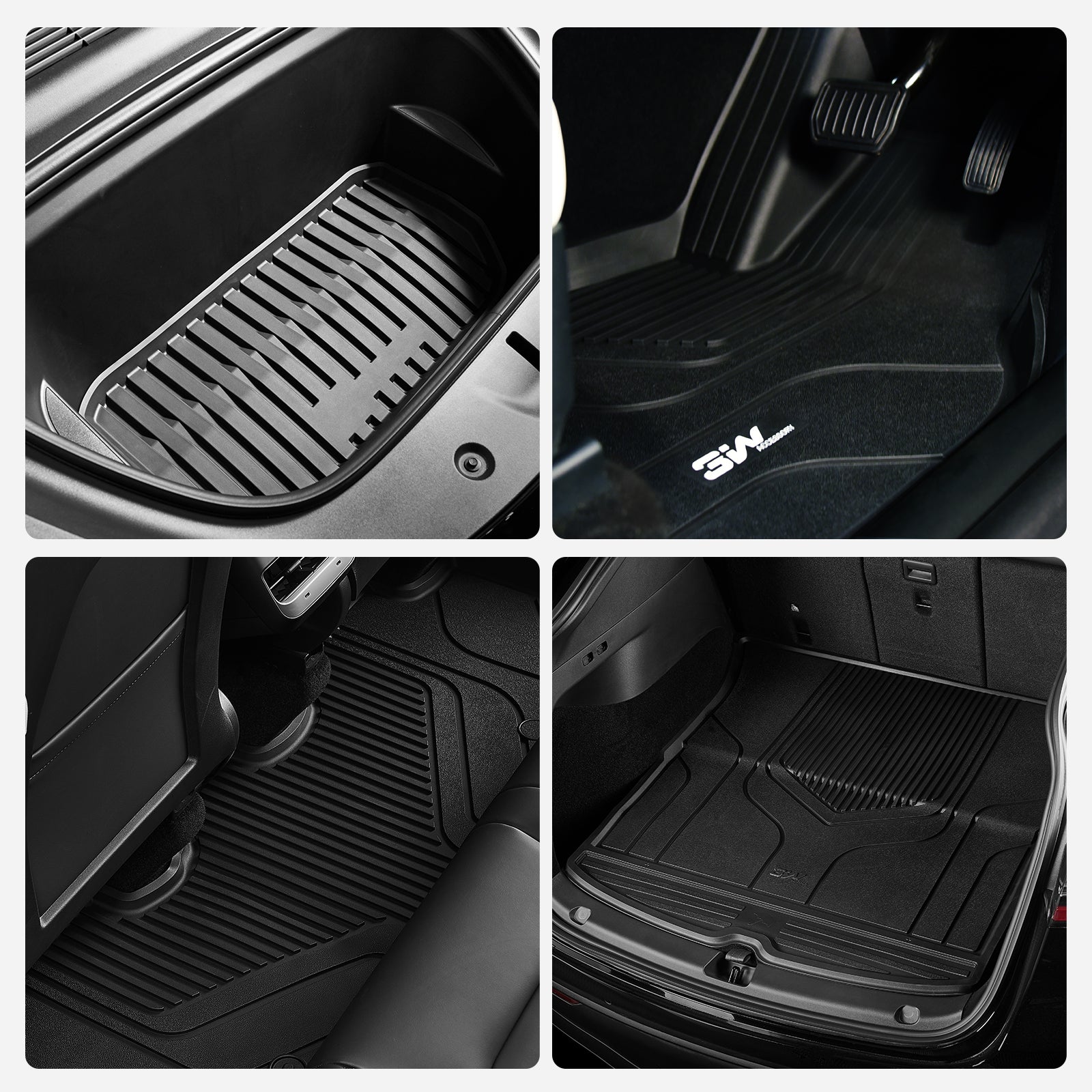 3W Auto Floor Liners for Tesla Model Y 20212024 RHD