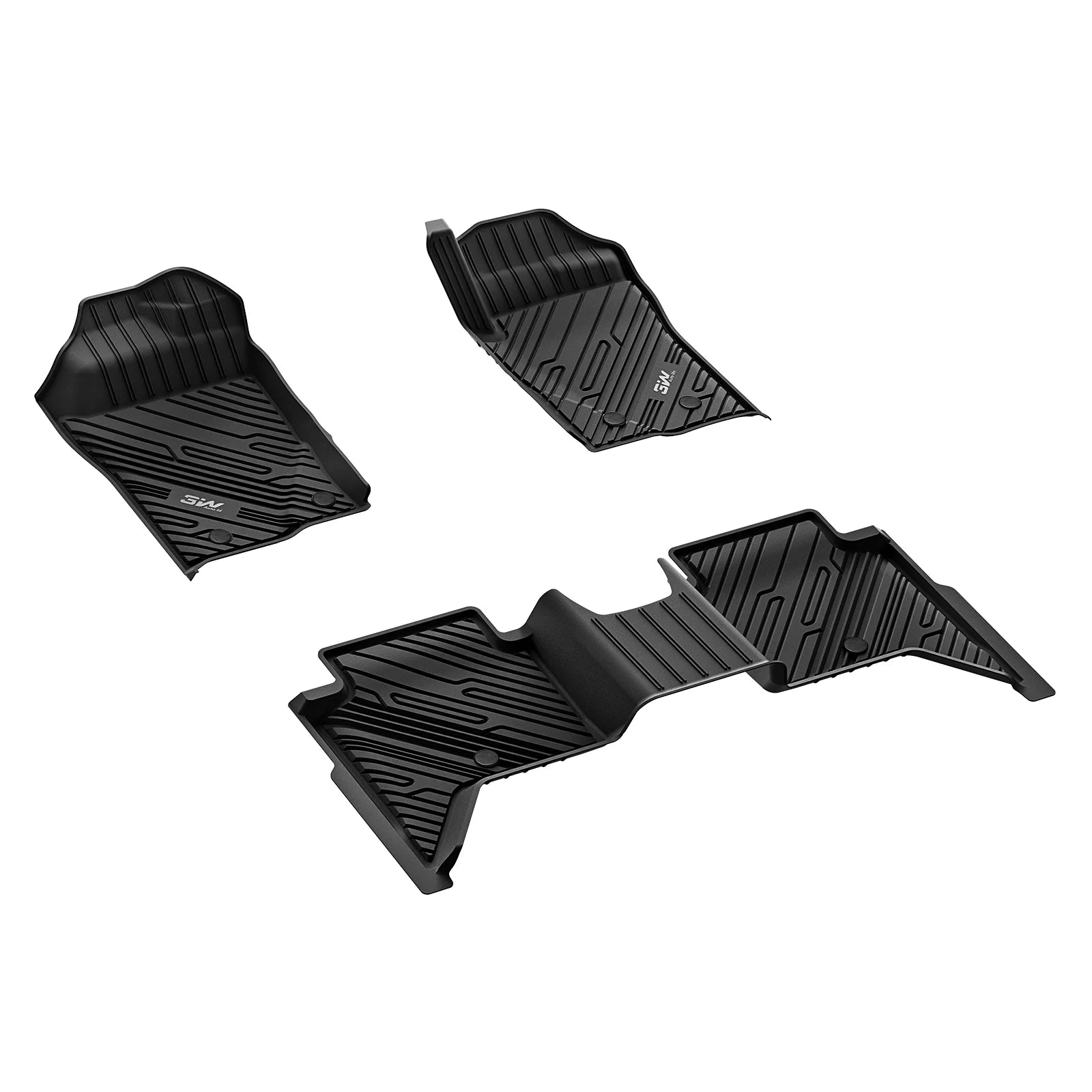 3W Car Floor Mats for Ford Ranger T9 / T6.2 2023-2025 RHD, All Weather Auto Mats 3Wliners