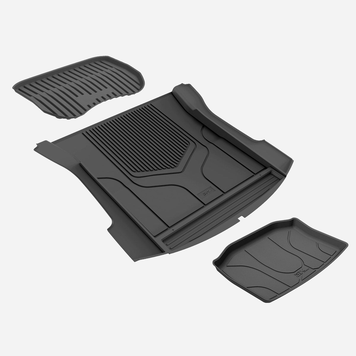 3W Custom All Weather Full Set Boot Liners and Storage Liner for Tesla Model 3 2021-2023 3w