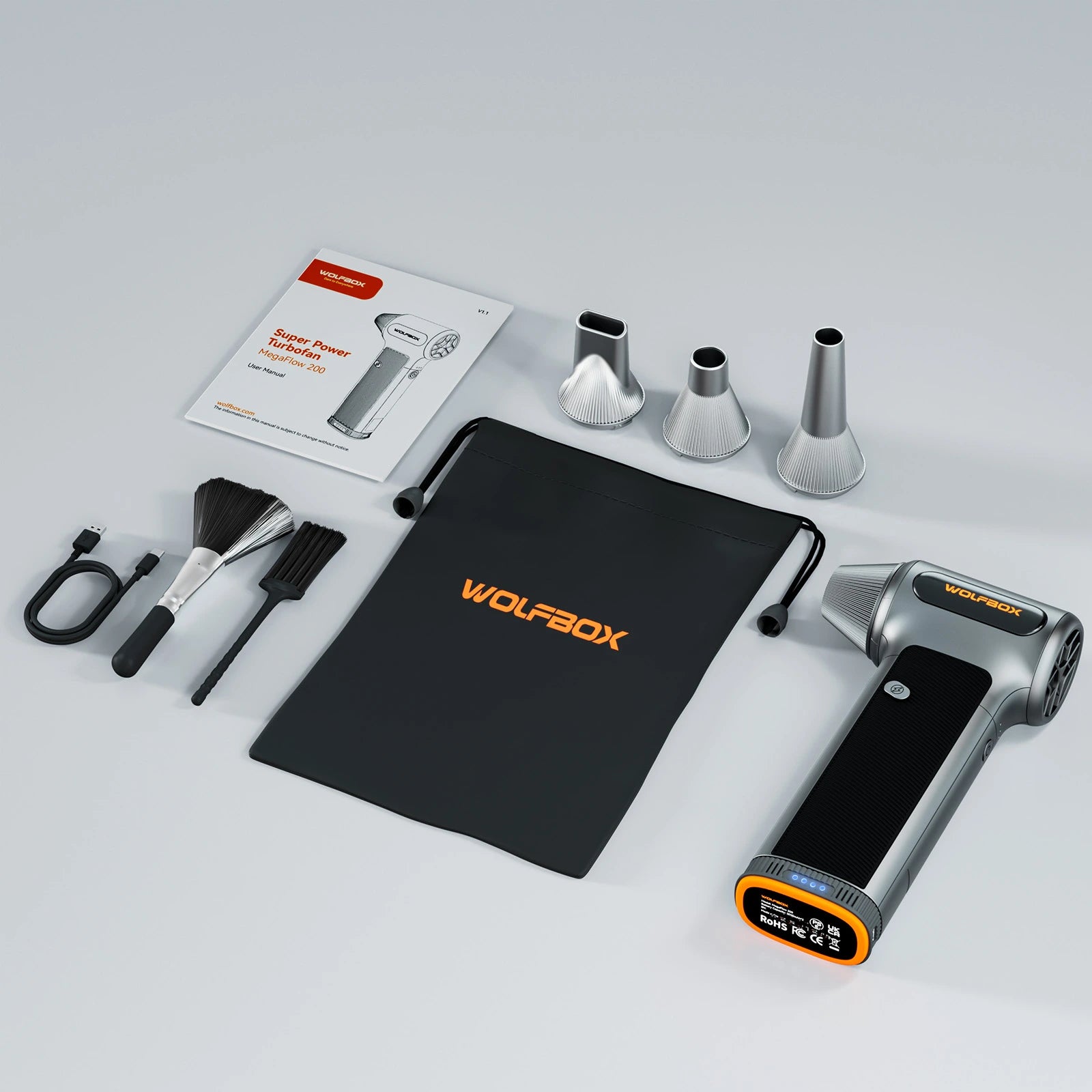 WOLFBOX MF200 Compressed Air Duster