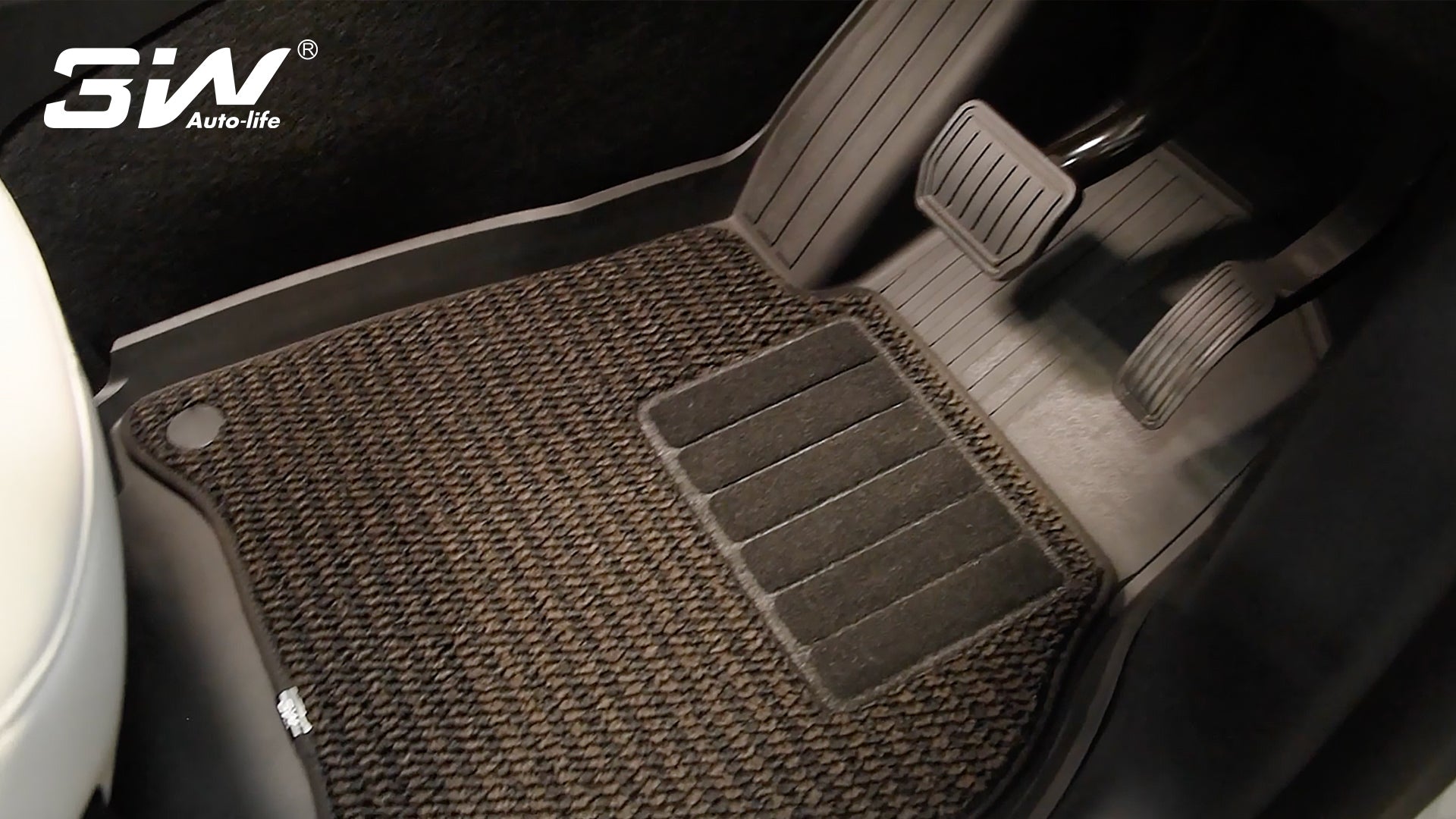 3W Custom Car Floor Mats All Weather Double Layer Carpeted Floor Liners for Tesla Model Y 2021-2024 RHD 3w