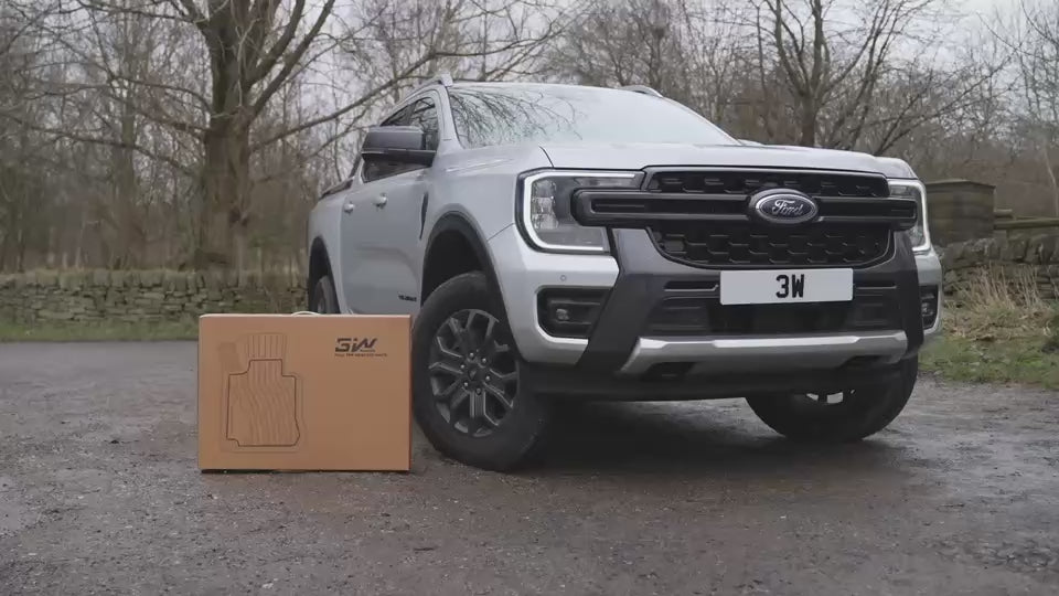 3W Car Floor Mats for Ford Ranger T9 / T6.2 2023-2025 RHD, All Weather Auto Mats 3Wliners