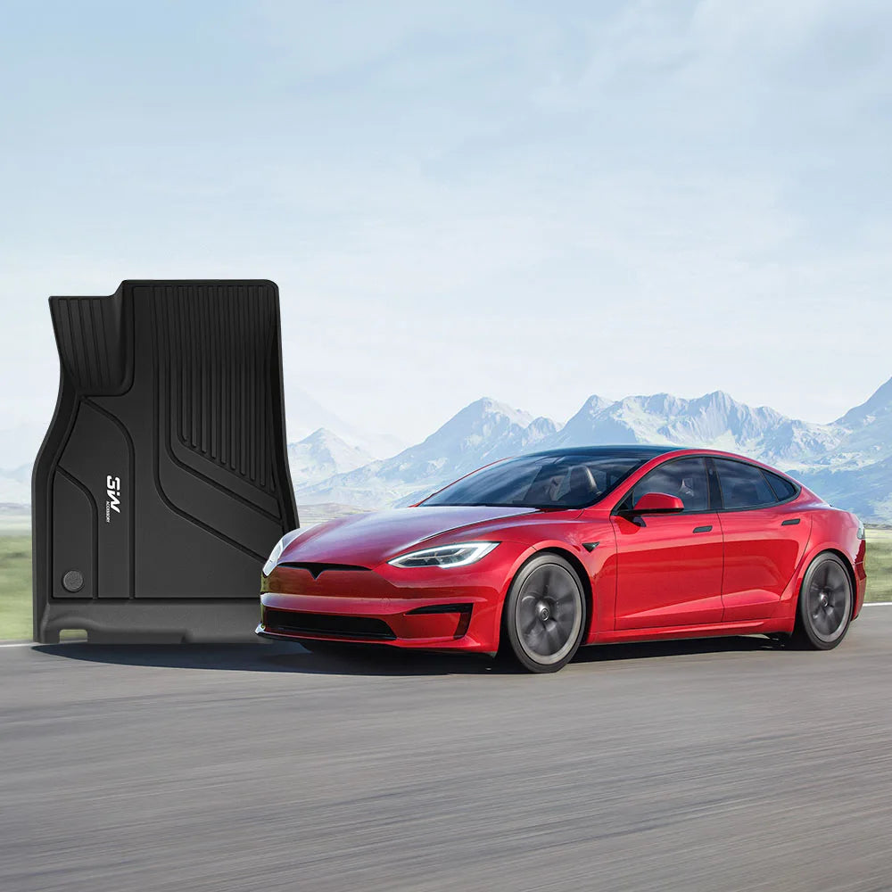 3W Custom All Weather Car Mats for Tesla Model S 2022-2024 LHD 3Wliners