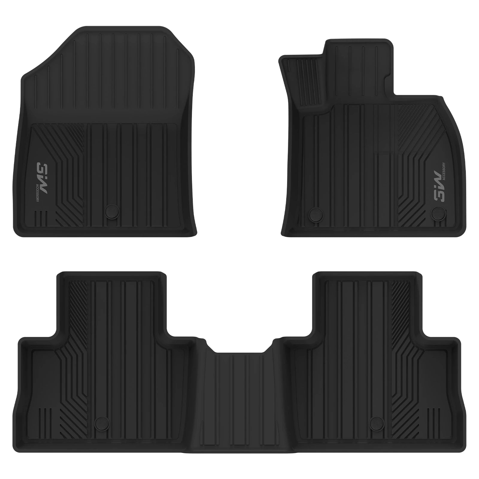 3W Custom All Weather Car Mats for Toyota RAV4 XA50 2019-2025 RHD 3Wliners 1st&2nd Row Mats