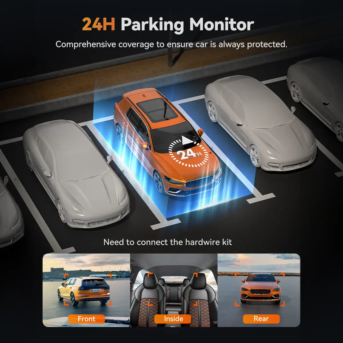 WOLFBOX X5 Touchscreen Mini Dash Camera 3Wliners UK