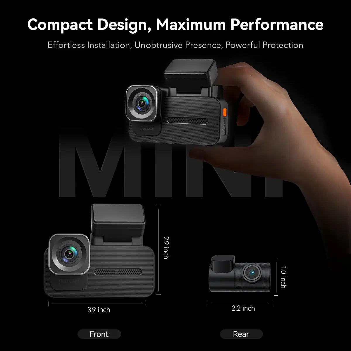 WOLFBOX X5 Touchscreen Mini Dash Camera 3Wliners UK