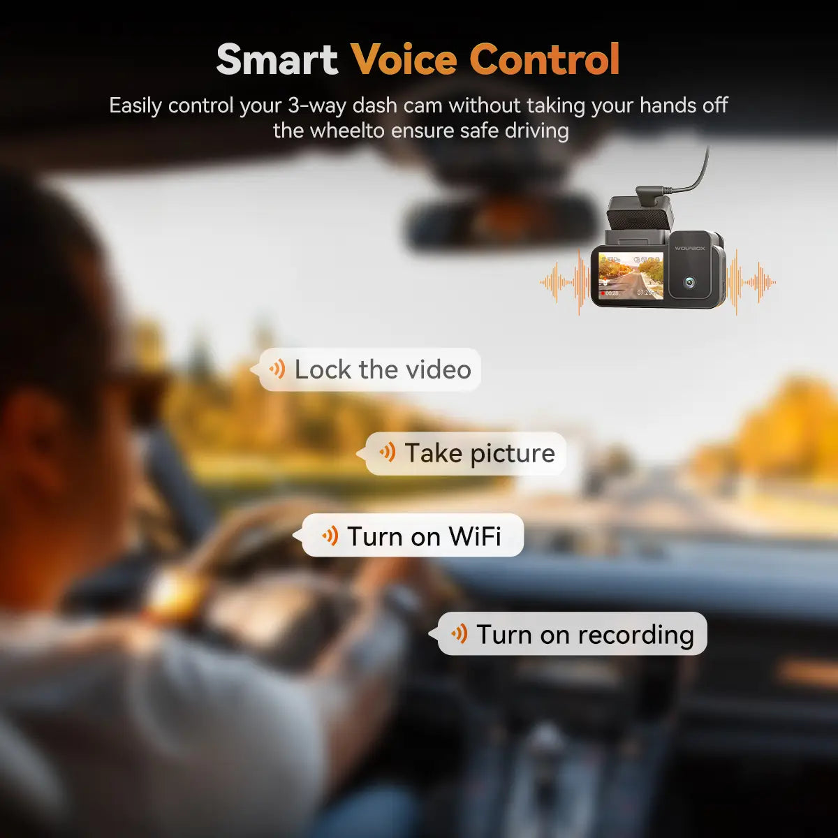WOLFBOX X5 Touchscreen Mini Dash Camera 3Wliners UK